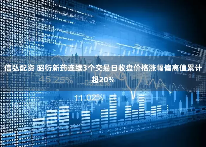 信弘配资 昭衍新药连续3个交易日收盘价格涨幅偏离值累计超20%